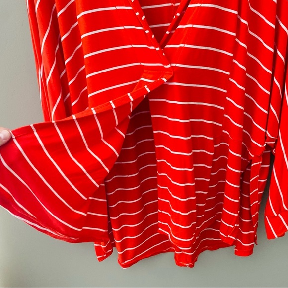 Free People Can't Fool Me Striped Top Red Sz Small - Picture 5 of 9